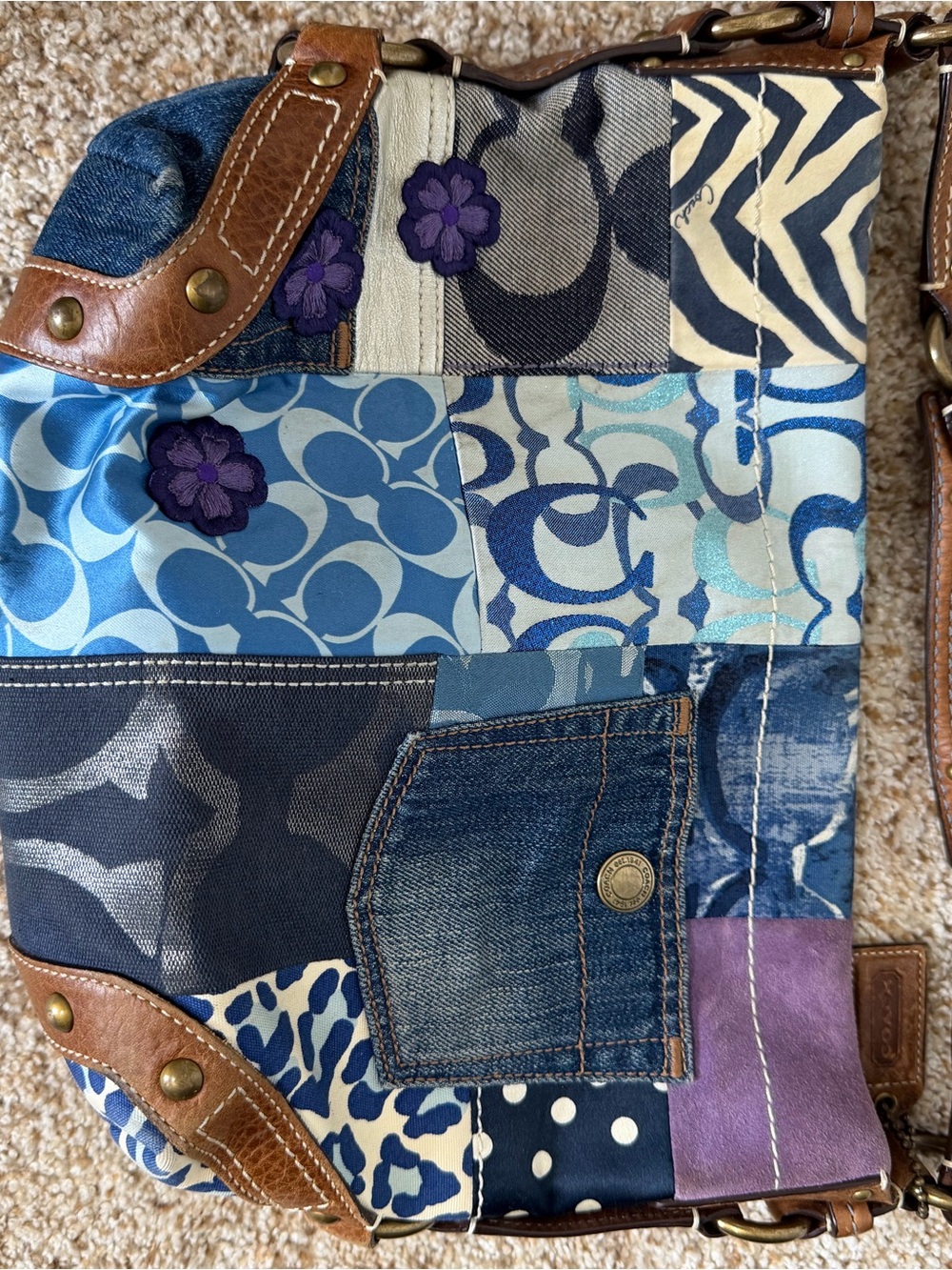 Coach Carly Patchwork Hobo